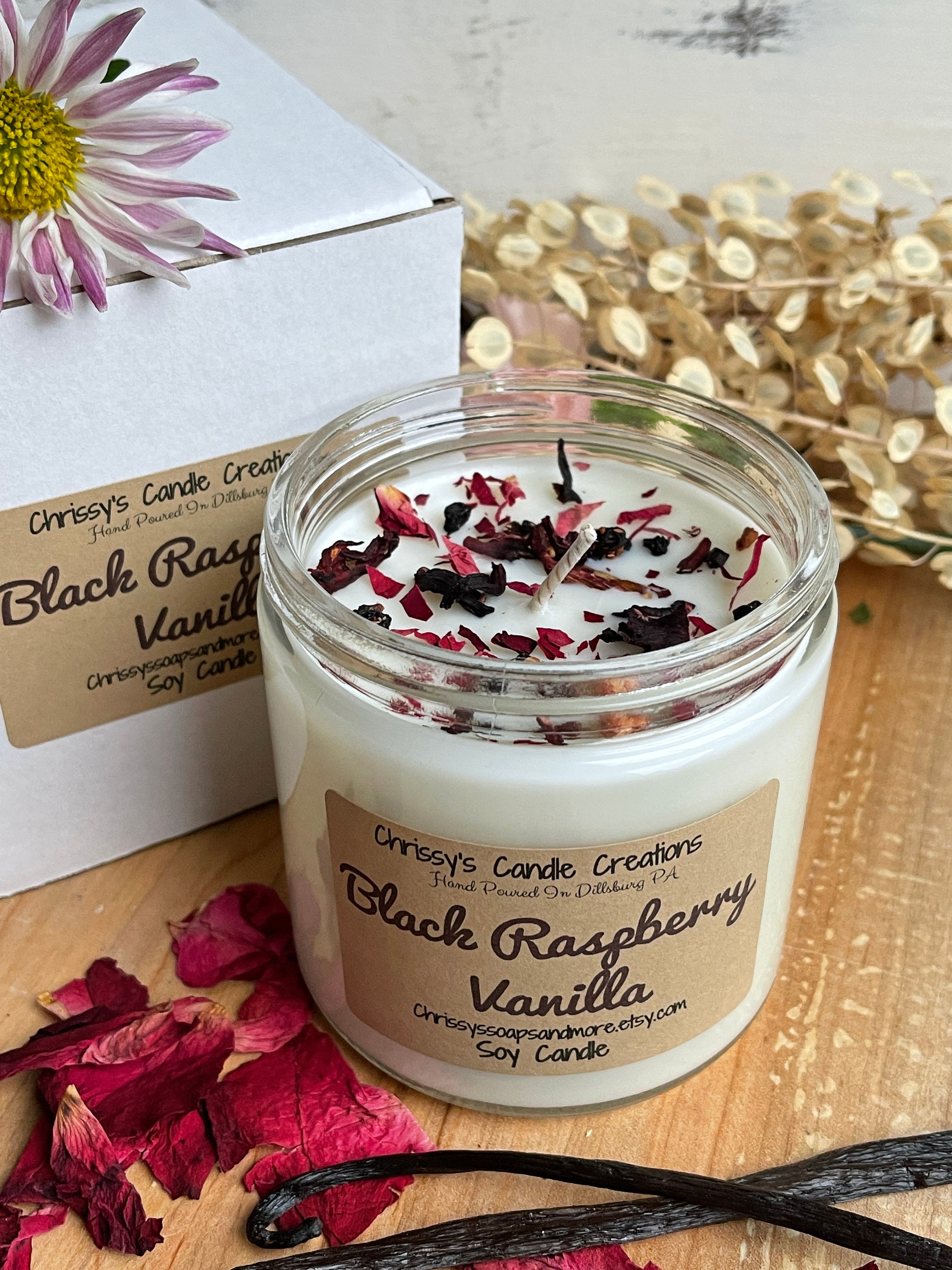 Black Raspberry Candle Black Raspberry Vanilla Soy Candle - Handcrafted Scented Wax ...