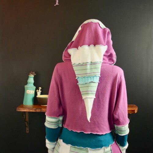 Upcycled shops Sweater, Size Medium, Non-Wool Patchwork Sweater,Pastel Colours, Katwise Inspired