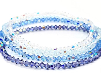 Crystal Stretch Anklet – Sparkly Crystal Anklet, Stretch Beaded Anklet, Dainty Anklet, Plus Size Ankle Bracelet, Cute Gift for Teen Girls