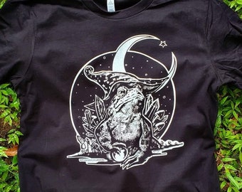Toad Wizard Screen printed T shirt By Amber Damare
