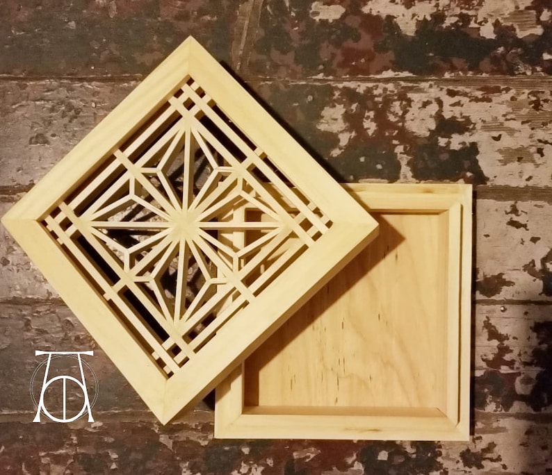 Kumiko Holz Geometrische Handgemachte Lagerung Display Etsy