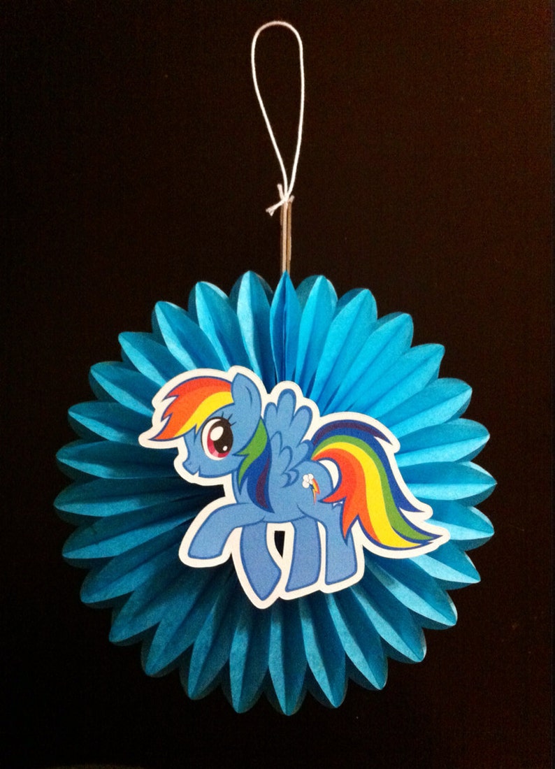 My Little Pony 6 Mini Hanging Fan Decorations Etsy