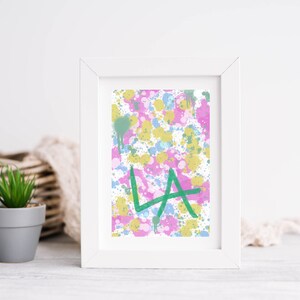 LA Graffiti Print, LA Print, Friend Gift, Birthday Gift, Home Office Print, Digital Print, Dorm Print, Office Print, Entryway Print