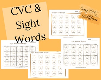 CVC & Sight Word Matching