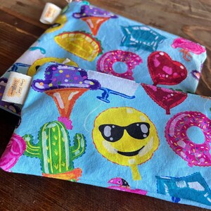 Reusable snack bags, reusable sandwich bag, kids snack bags, snack bag, washable snack bag, back to school, lunchboxes zdjęcie 2