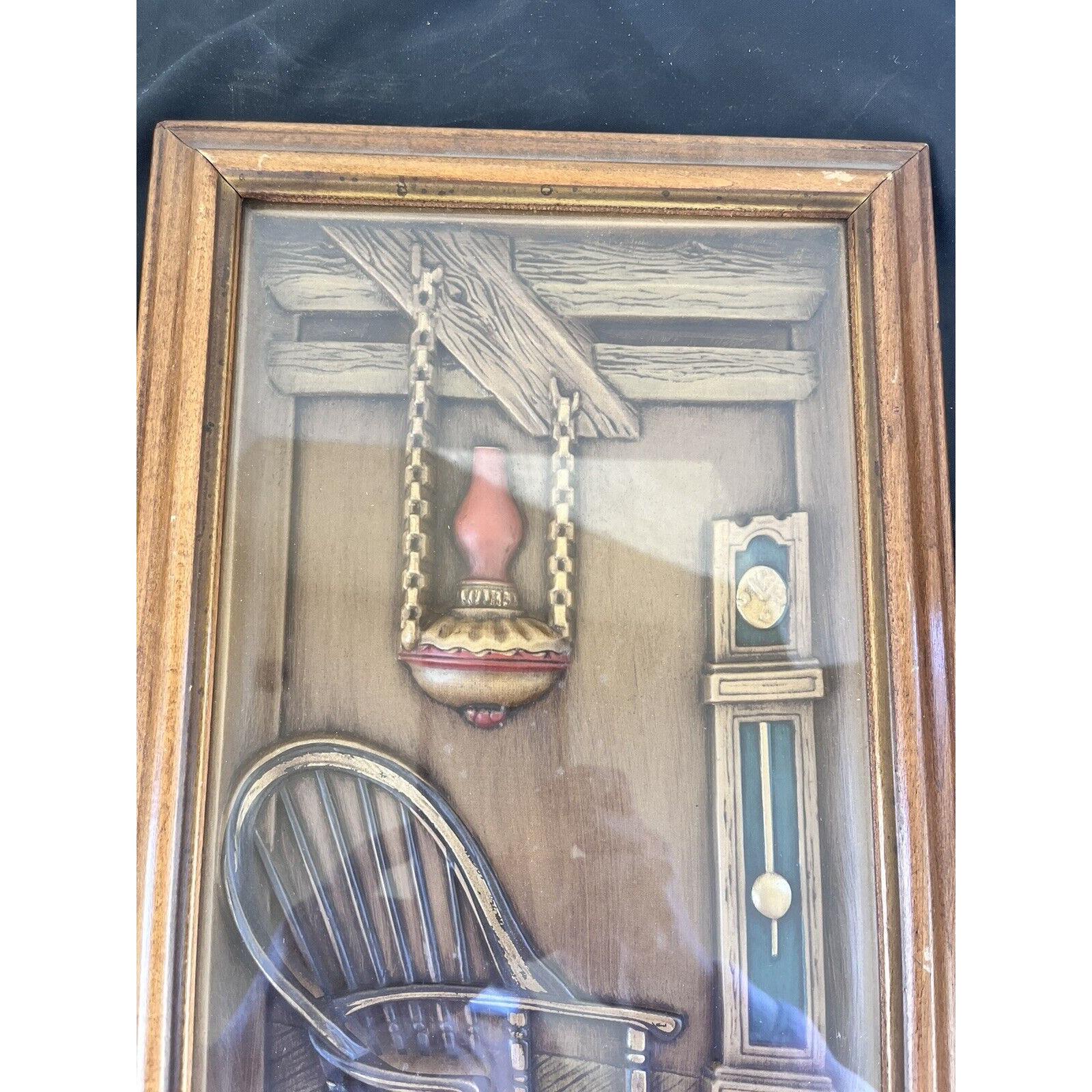 Mid Century Rustic Home Vintage Turner Wall Accessories Framed 3 D Art