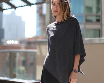 Poncho de suéter / Idea de regalo del día de la madre / Regalo para ella / Poncho Mujer / Ideas de regalo para ella / Poncho de mujer / Poncho Wrap / Hecho en EE. UU.