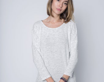 Top de manga Dolman / Top Dolman / Top de manga larga / Top Dolman blanco / Suéter Dolman negro / Regalo para ella / Regalo del Día de la Madre / Hecho en EE.UU.