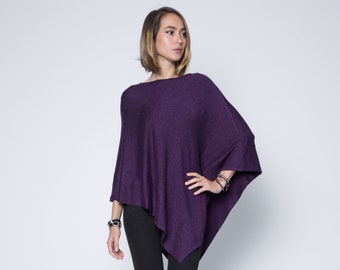 Poncho Chal / Poncho Largo / Regalo para mamá / Ideas de regalo para el Día de la Madre para ella / Poncho de mujer / Envoltura de poncho / Regalo para ella / Suéter poncho