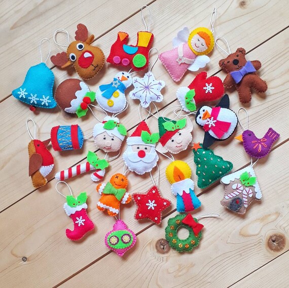 Christmas ornaments for advent calendar Christmas decoration Etsy