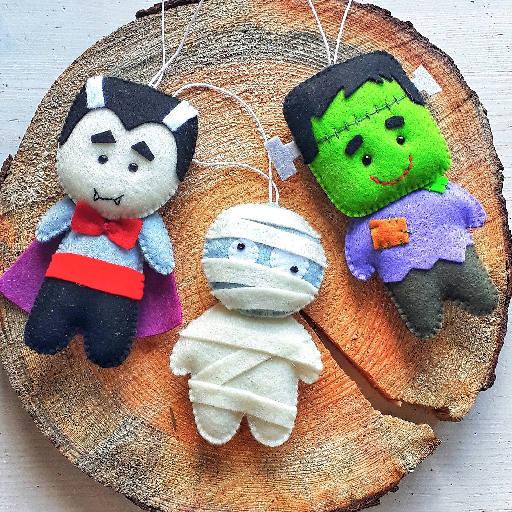 Felt Halloween ornaments Frankenstein ornament halloween Etsy