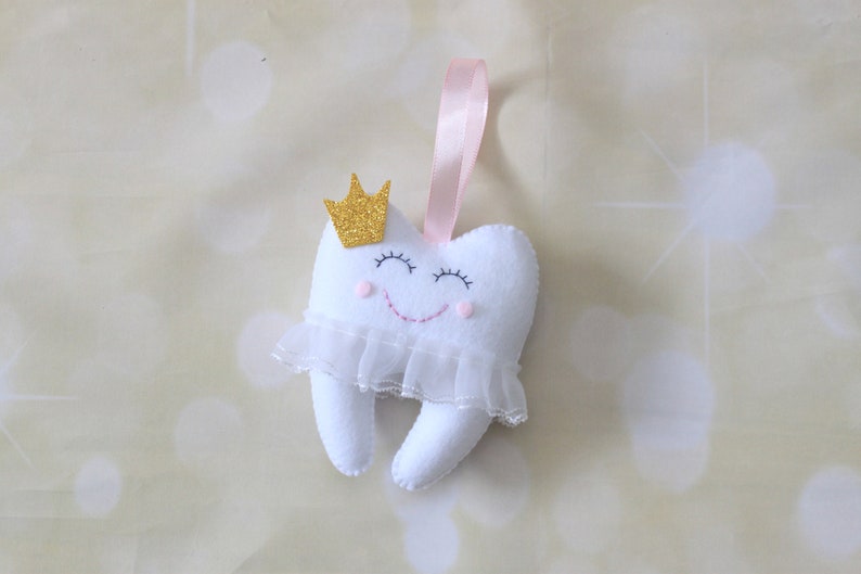 Girl Tooth Fairy Pillow Tooth Keeper Stuffed tooth dentist Etsy