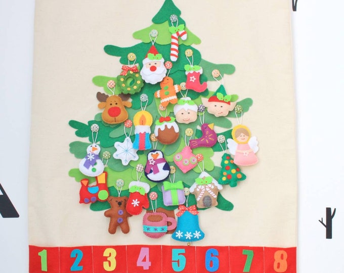 Hanging Holiday Ornament for Xmas Party Decorations 67.5x34.5cm Felt Hanging Santa Claus Advent Calendar for Christmas Countdown BELLE VOUS Advent Calendar Hanging Holiday Ornament for Xmas Party Decorations 67.5x34.5cm Felt Hanging Santa Claus Advent Calendar for Christmas Countdown BELLE VOUS Advent Calendar