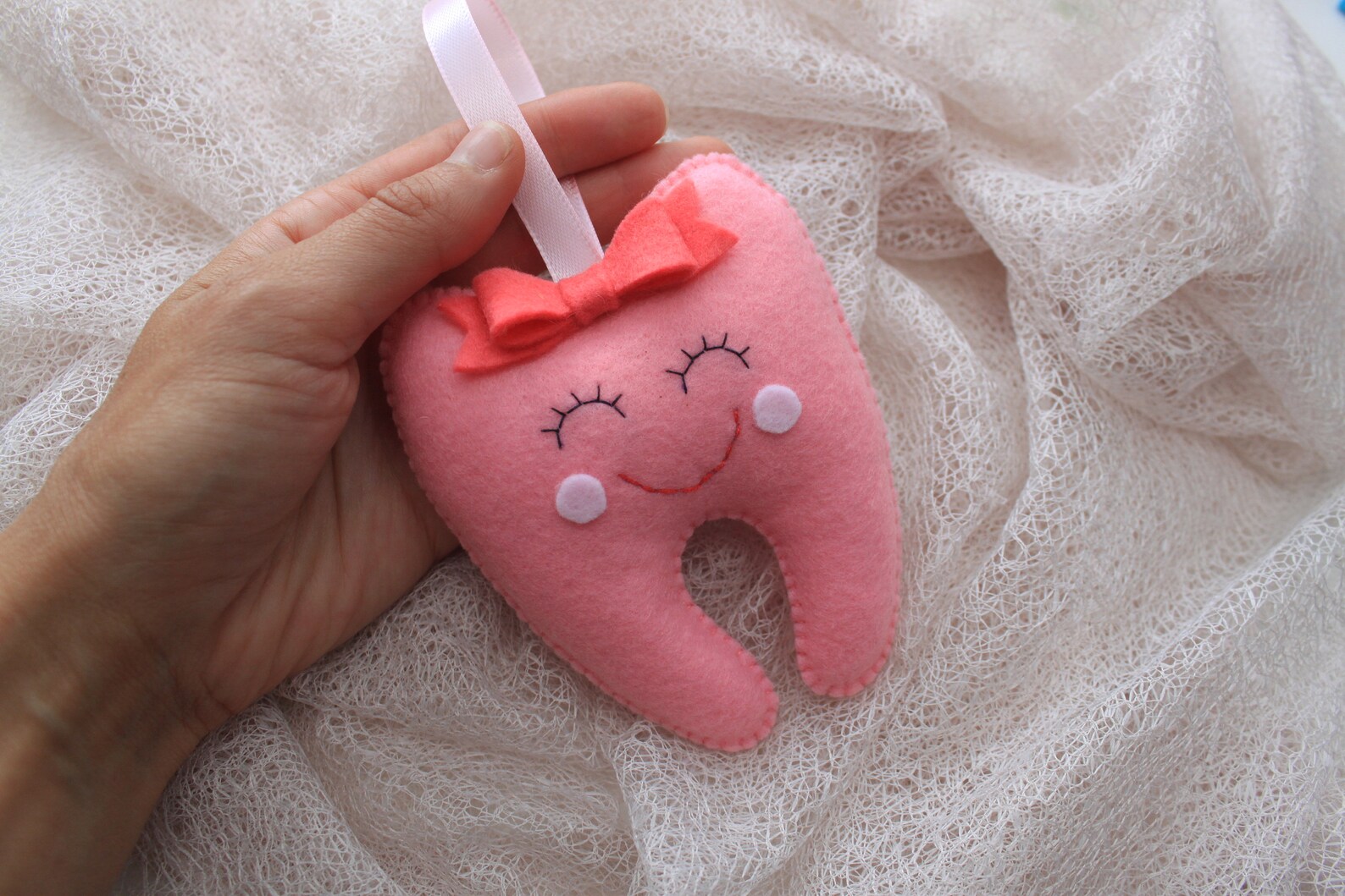 Tooth Fairy Pillow Girl Tooth fairy pouch Tooth Keeper dentist Etsy