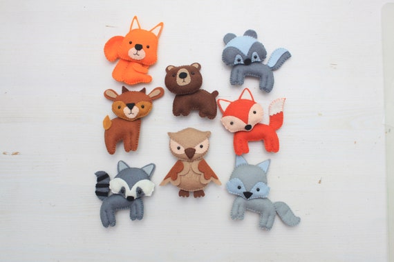 woodland stuffed animal collection