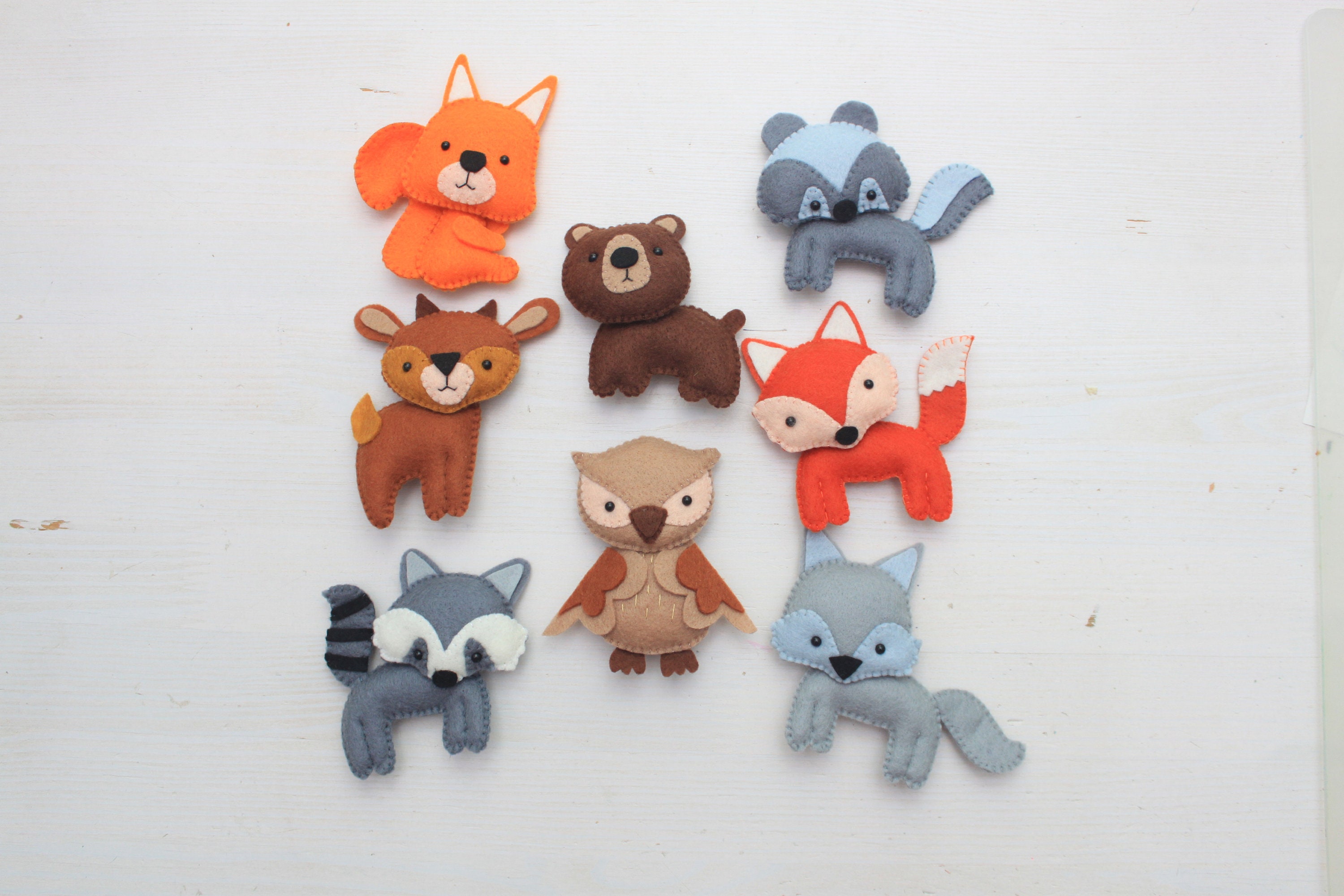 woodland stuffed animal collection