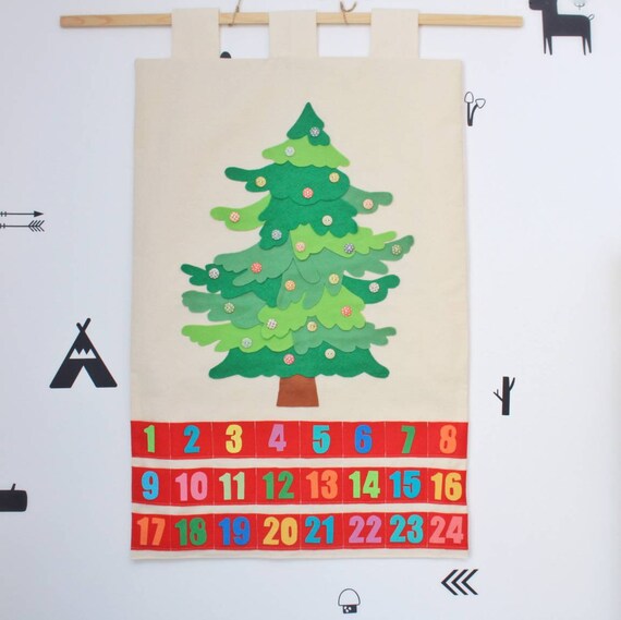 PRETYZOOM Christmas Countdown Calendar Swedish Gnome Felt Advent Calendar with 25 Days Pockets Xmas Countdown to Christmas Advent Calendar for Kids Christmas Decorations