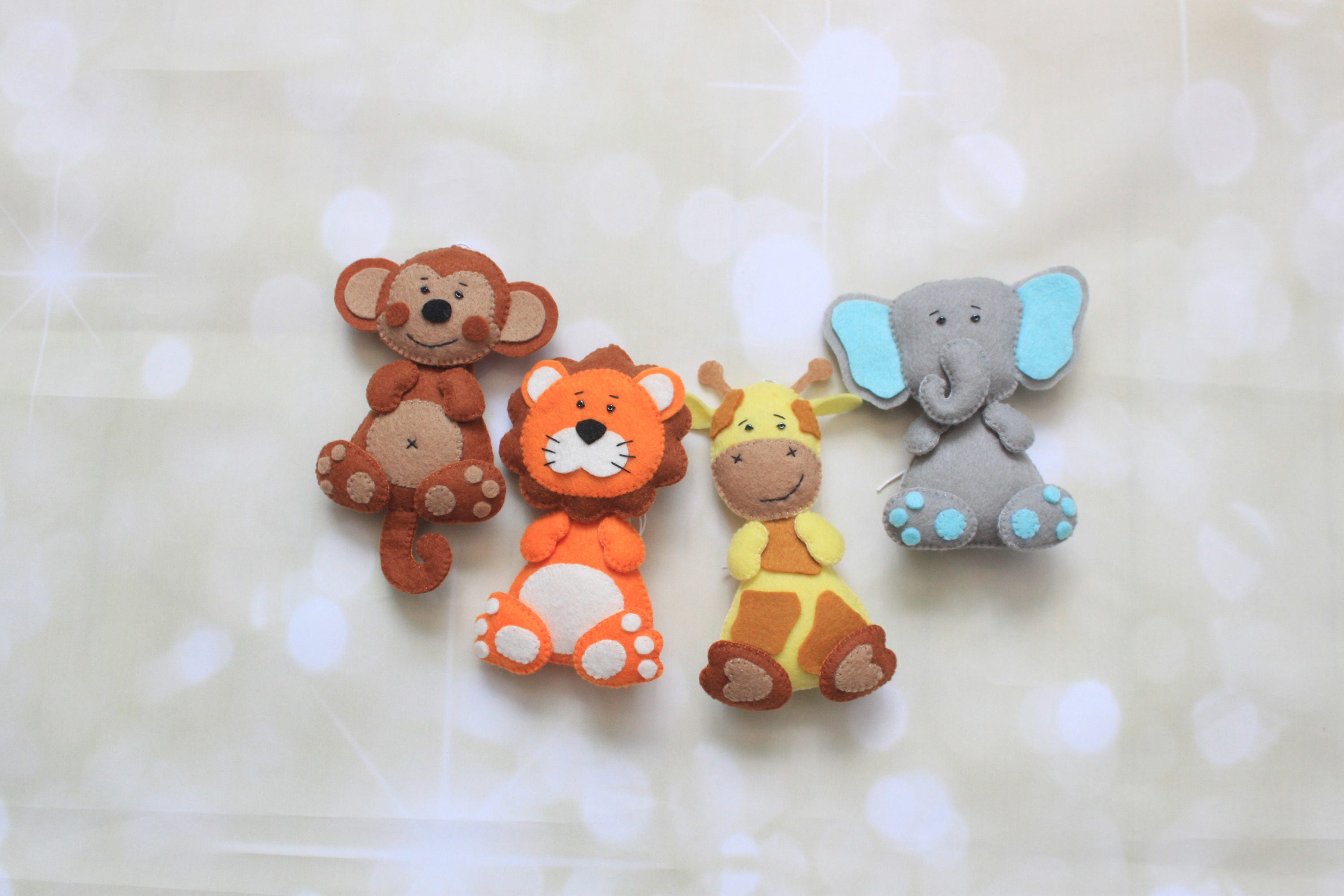 Safari animals ornaments jungle animals plush safari stuffed Etsy