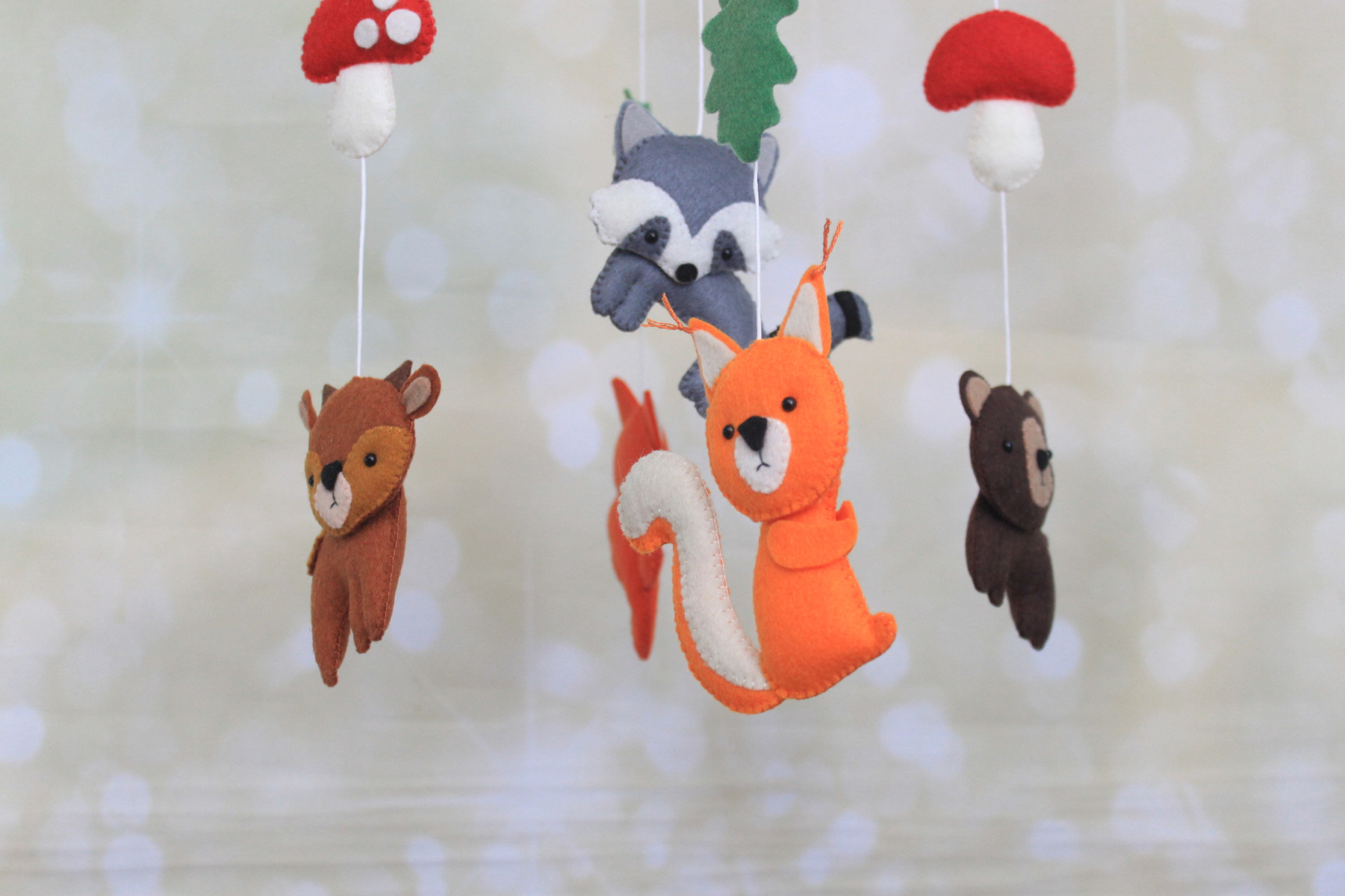 Baby mobile Woodland mobile Nature mobile crib mobile Etsy