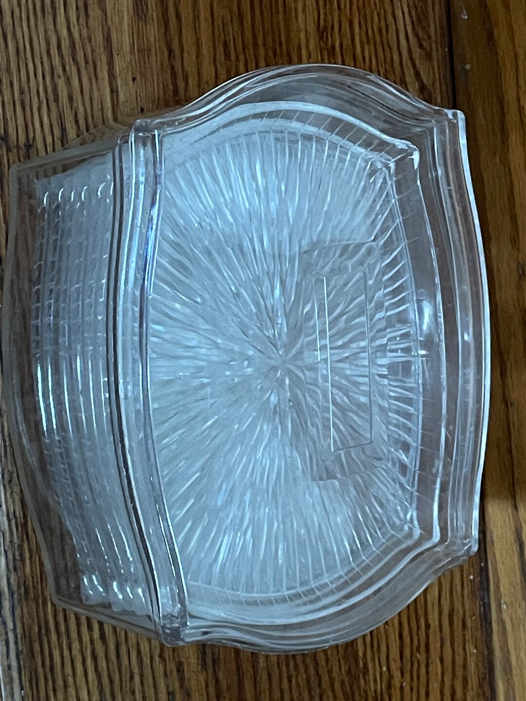 Vintage 1950s 10 Pc Set Clear Lucite Starburst Trays With Lidded Case ...