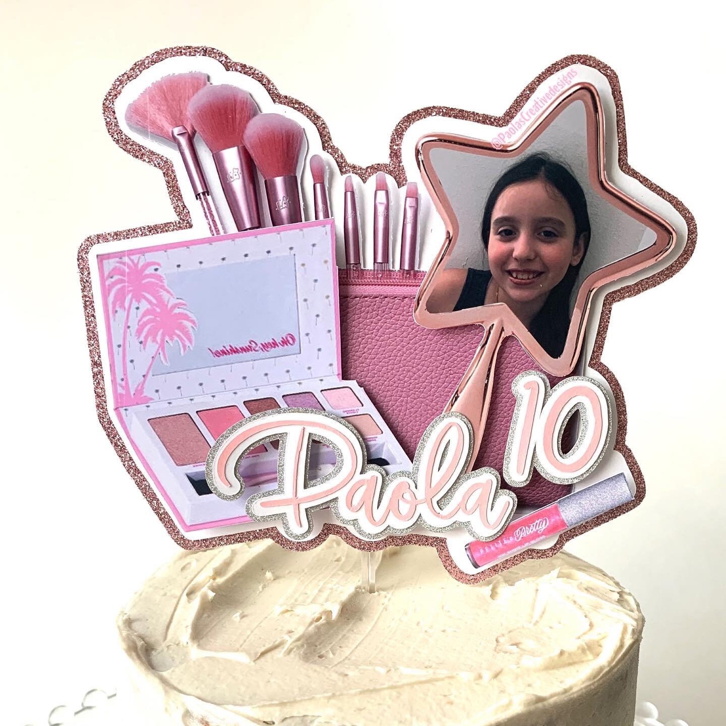 Custom Makeup Cake Topper/ Makeup Cake Sign Girl Birthday Etsy.de