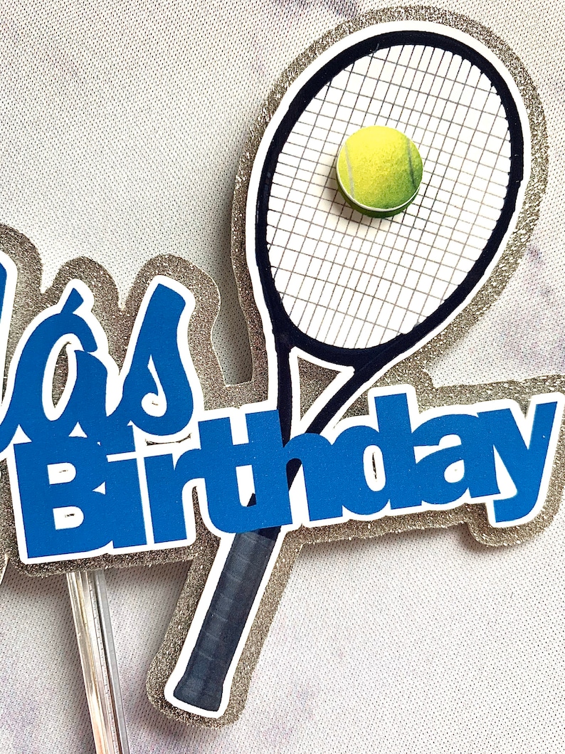 Tennis Player Theme Cake Topper/ Personalized Tennis Sports Etsy