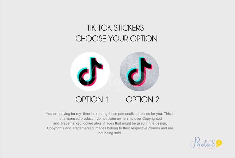 CUSTOM COLORS Tik Tok Stickers/ Personalized Social Media Etsy