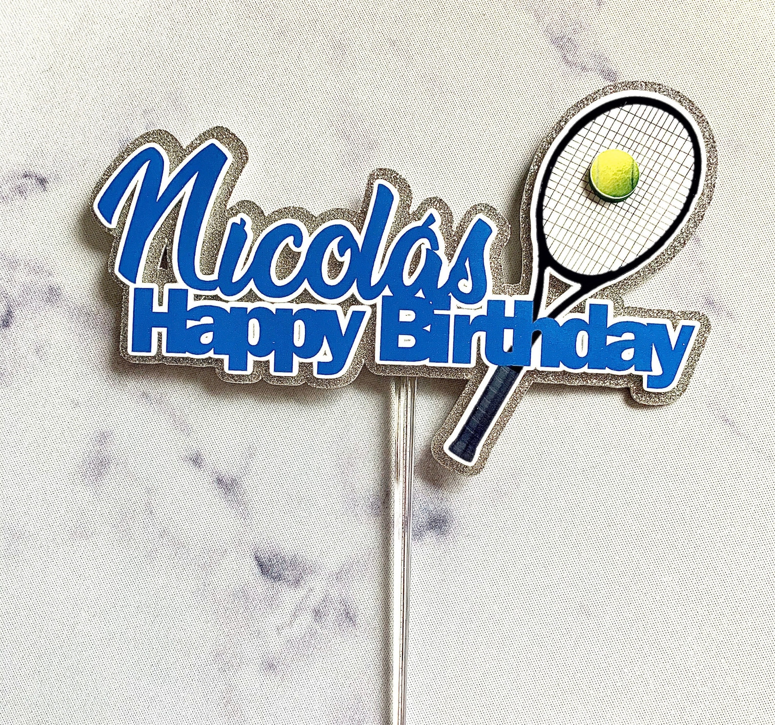 Tennis Player Theme Cake Topper/ Personalized Tennis Sports Etsy
