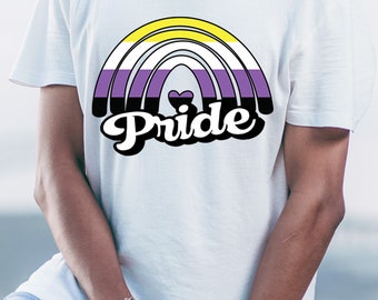Nonbinary Pride Rainbow digital file SVG-PNG-DXF