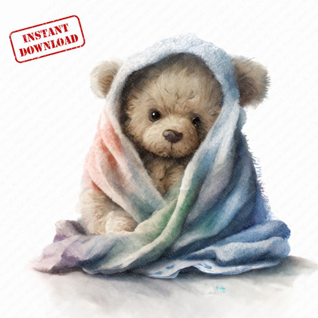 Teddy bear with blanket hotsell