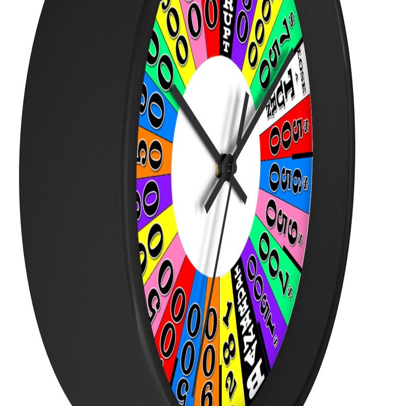 Wheel of fortune Wall clock Etsy