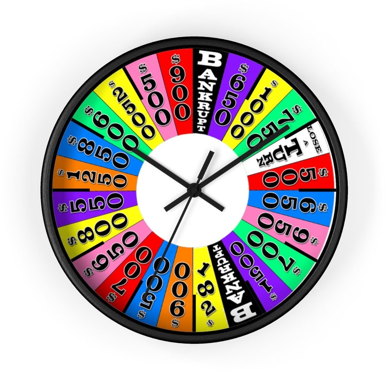 Wheel of fortune Wall clock Etsy