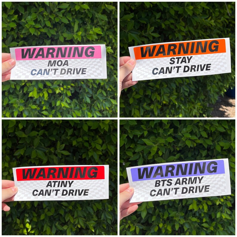 WARNING: Kpop Fandom Can't Drive (bumper Stickers) - Etsy