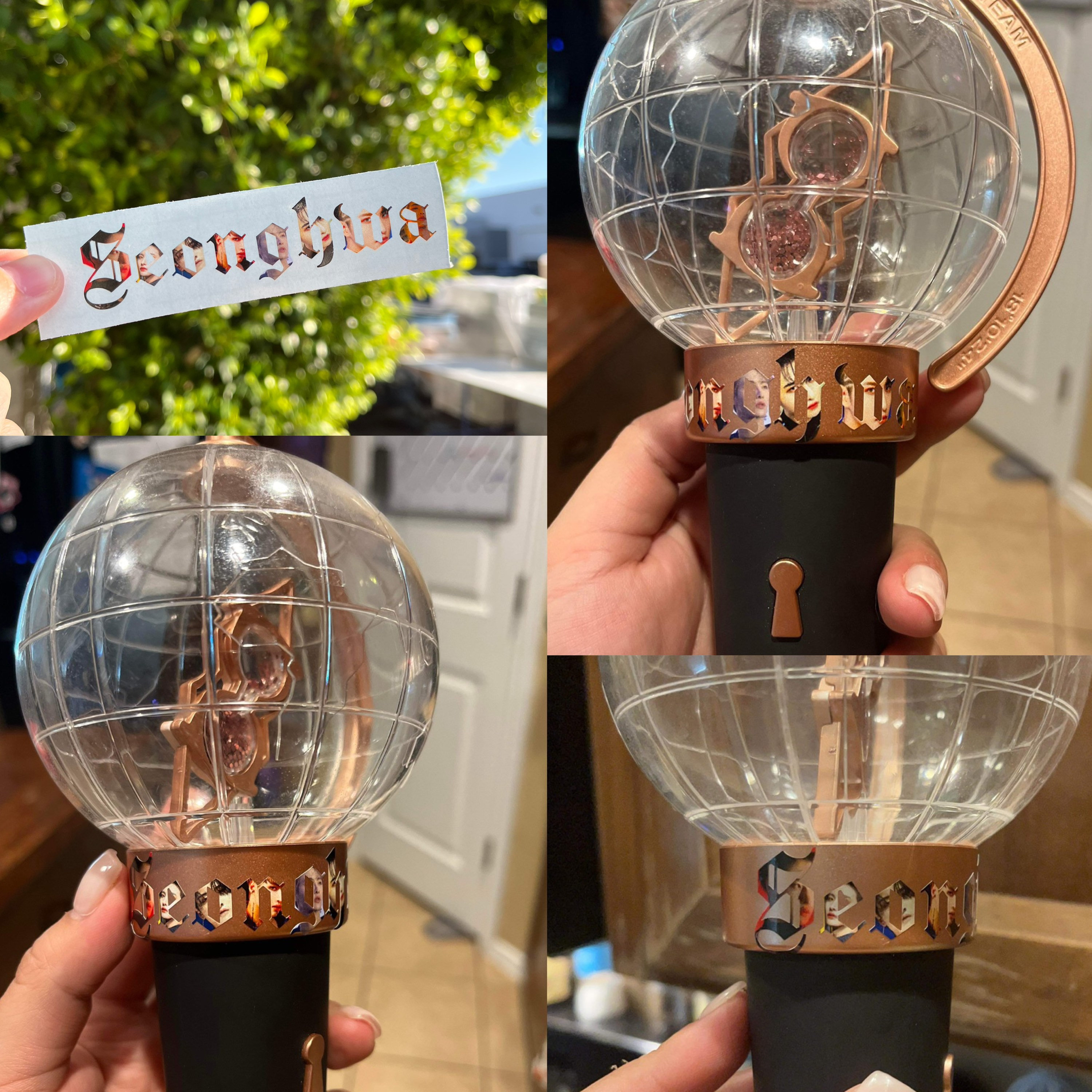 LIGHTINY VER 1 and VER 2 Old English Name Decals (ateez Lightstick