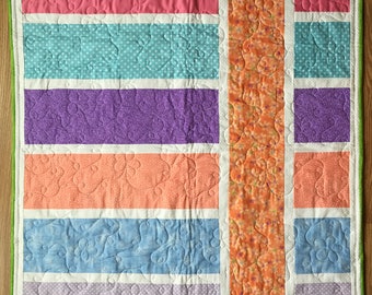 Baby/Toddler Quilt, Flowers and Lady Bugs