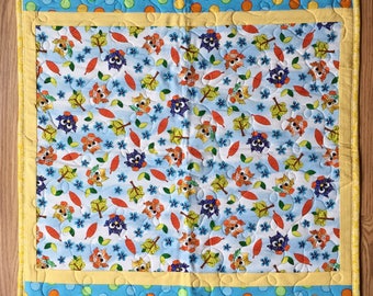 Tummy Time Play Quilt - Baby Shower Gift - Handmade Cotton Infant Playmat - Travel Friendly - Owls