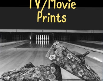 Personalized Bowling Shoe Covers – Custom Name  – Fun Bowling Accessories – League Team Gift –Unique Bowling Gear - TV/Movie Prints