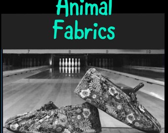Personalized Bowling Shoe Covers – Custom Name Bowling Gift –Fun Bowling Accessories – League Team Gift –Unique Bowling Gear- Animal Fabrics