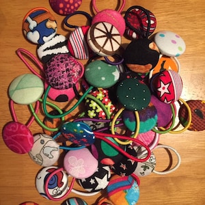 Button Hair Ties - 3, 5, or 10 Pack Grab Bag!