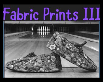 Personalized Bowling Shoe Covers – Custom Name  – Fun Bowling Accessories – League Team Gift –Unique Bowling Gear - Fabric Prints III