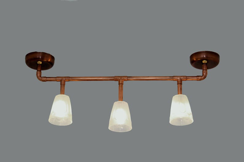 Plafoniere Stile Vintage : Lampadario a luce incompiuto che rame plafoniera stile etsy