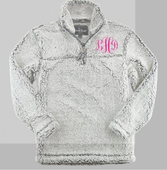 monogram pullover sherpa