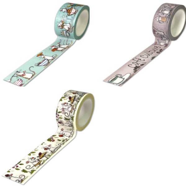 Two Bad Mice. Washi tape. Anita Jeram. British brand. Mice. Cartoon. Coffee. Tea. Strawberry