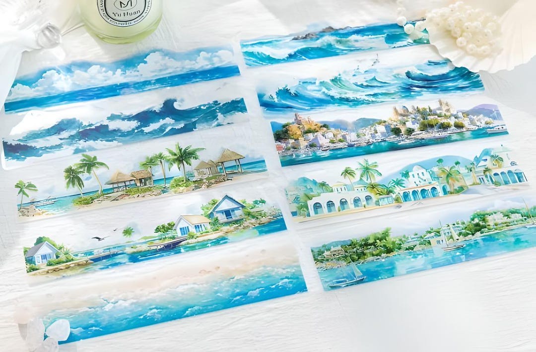 Secenery Sticker Background 6 Option. Gorgeous, Die Cut, PET Stickers. Scenery. Landscape ...