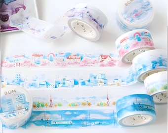 BGM | Watercolor | Towns | Cities | Washi tape | Europe | Tokyo | Fuji | Metropolitan town