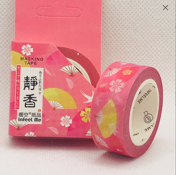 日本の芸者。桜。サクラ。扇子。和紙テープ、マスキングテープ - Etsy 日本