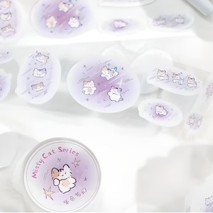 Mini planner stickers. Kawaii. Cartoon. Cat. Kitten. Memo. Stationery. Embellishment.