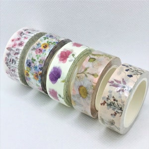 1pcs, nastro washi floreale. Margherite. Mimosa. Wildflower. Omosessuale.