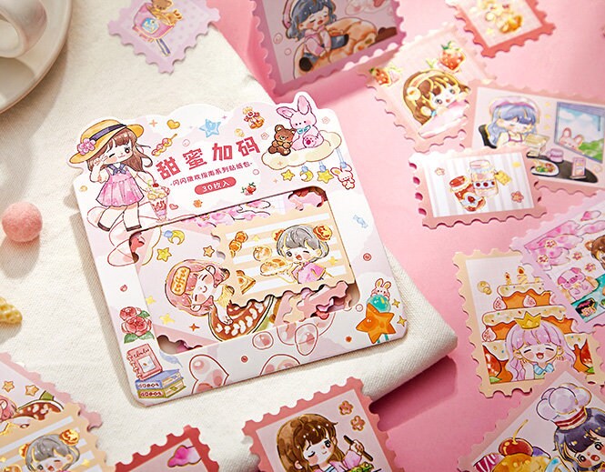 Kawaii anime girl Sticker for Sale by Wicmarts