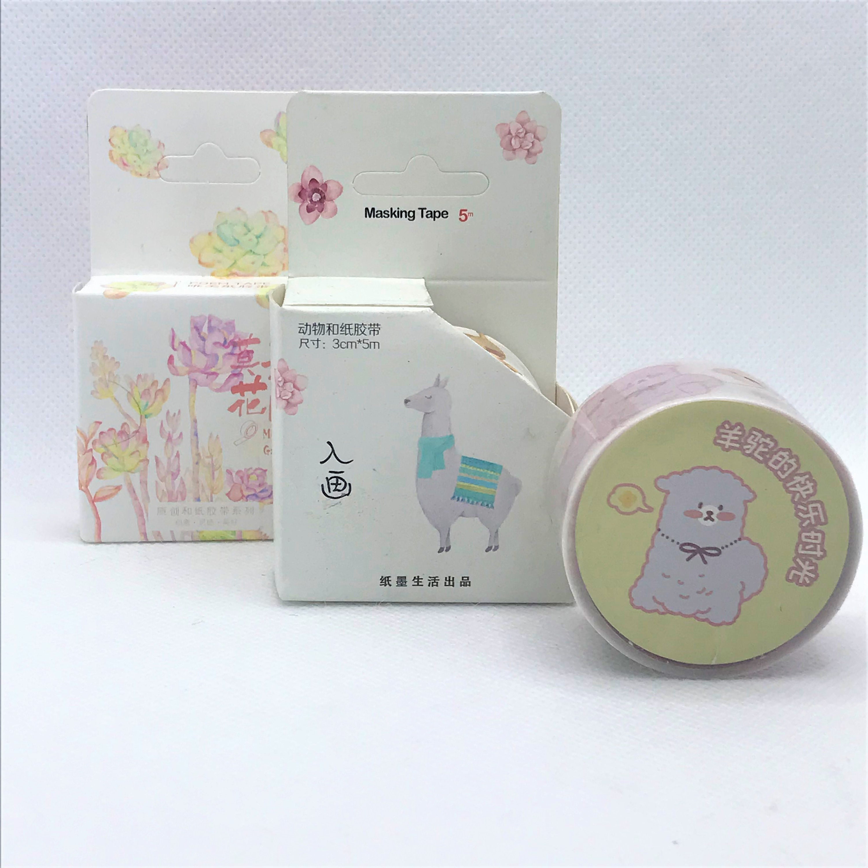 Alpaca Washi Tape. Planner Decoration. Kawaii Washi Tape. Cute Washi Tape.  Masking Tape. Planner Supplies. Craft Tape. Animal Washi Tape.